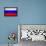 Russia Flag Design with Wood Patterning - Flags of the World Series-Philippe Hugonnard-Framed Stretched Canvas displayed on a wall