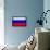 Russia Flag Design with Wood Patterning - Flags of the World Series-Philippe Hugonnard-Framed Stretched Canvas displayed on a wall