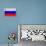 Russia Flag Design with Wood Patterning - Flags of the World Series-Philippe Hugonnard-Framed Stretched Canvas displayed on a wall