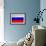 Russia Flag Design with Wood Patterning - Flags of the World Series-Philippe Hugonnard-Framed Art Print displayed on a wall