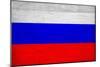 Russia Flag Design with Wood Patterning - Flags of the World Series-Philippe Hugonnard-Mounted Art Print