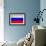 Russia Flag Design with Wood Patterning - Flags of the World Series-Philippe Hugonnard-Framed Art Print displayed on a wall