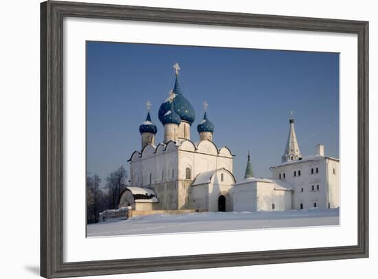 Russia, Golden Ring, Suzdal, Kremlin Walls and Cathedral of Nativity of Virgin-null-Framed Giclee Print