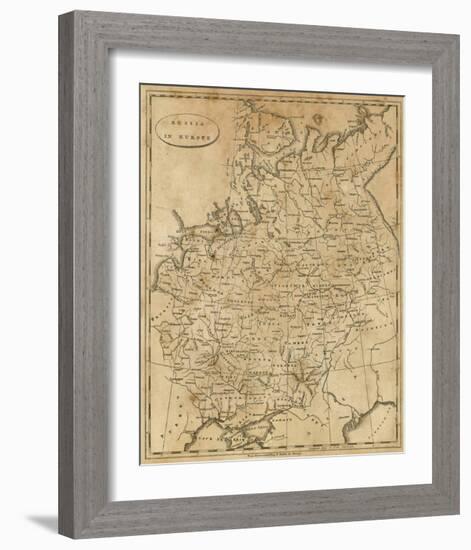 Russia in Europe, c.1812-Aaron Arrowsmith-Framed Art Print