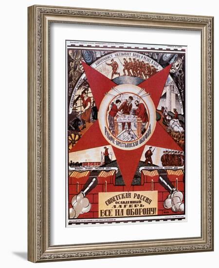 Russia Is a Camp in a State of Siege, 1919-Dmitriy Stakhievich Moor-Framed Giclee Print