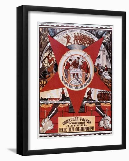 Russia Is a Camp in a State of Siege, 1919-Dmitriy Stakhievich Moor-Framed Giclee Print