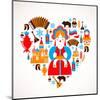 Russia Love - Heart-Marish-Mounted Art Print