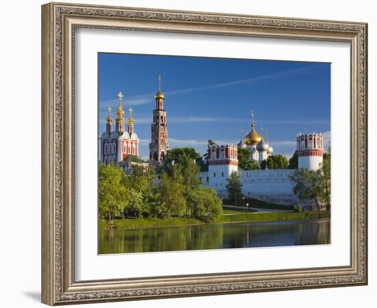 Russia, Moscow, Khamovniki-Area, Novodevichy Monastery-Walter Bibikow-Framed Photographic Print