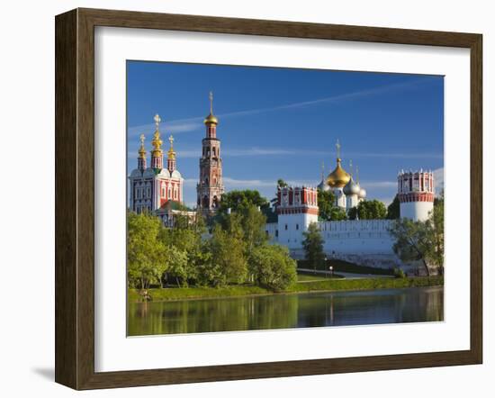 Russia, Moscow, Khamovniki-Area, Novodevichy Monastery-Walter Bibikow-Framed Photographic Print