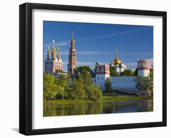 Russia, Moscow, Khamovniki-Area, Novodevichy Monastery-Walter Bibikow-Framed Photographic Print