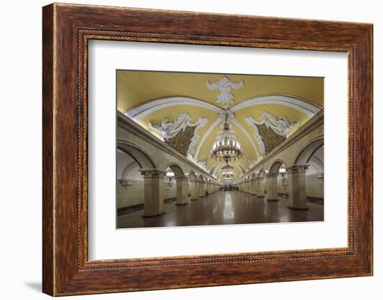 Russia, Moscow, Komsomolskaya Metro-ClickAlps-Framed Photographic Print