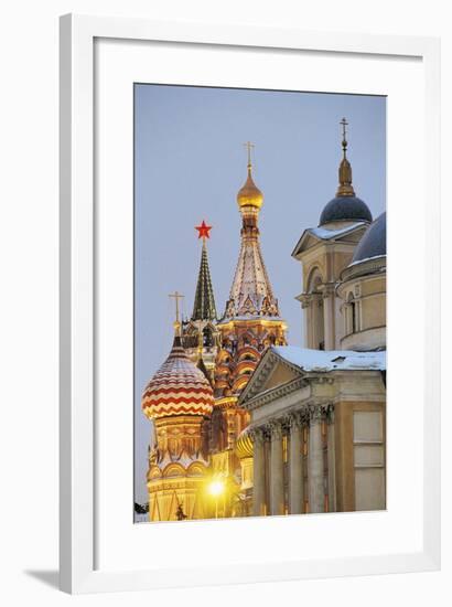 Russia, Moscow, Kremlin, Night View-null-Framed Giclee Print