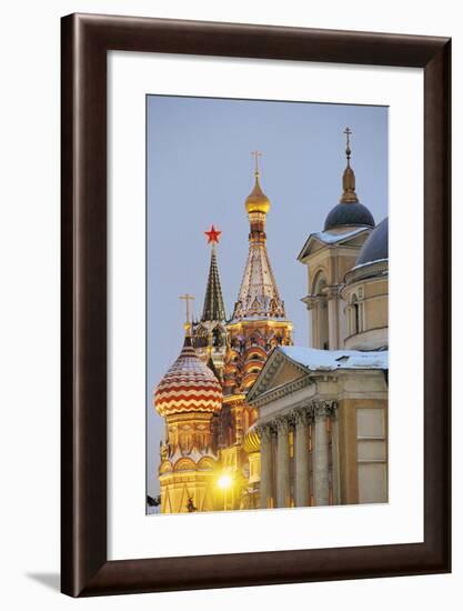 Russia, Moscow, Kremlin, Night View-null-Framed Giclee Print