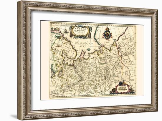 Russia Moscow Northern And Eastern Parts-Willem Janszoon Blaeu-Framed Art Print