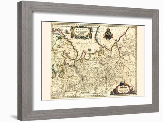 Russia Moscow Northern And Eastern Parts-Willem Janszoon Blaeu-Framed Art Print