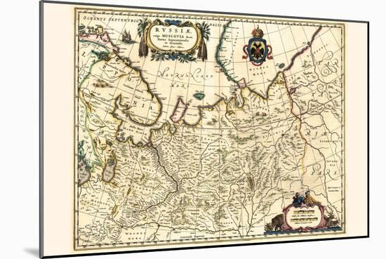 Russia Moscow Northern And Eastern Parts-Willem Janszoon Blaeu-Mounted Art Print