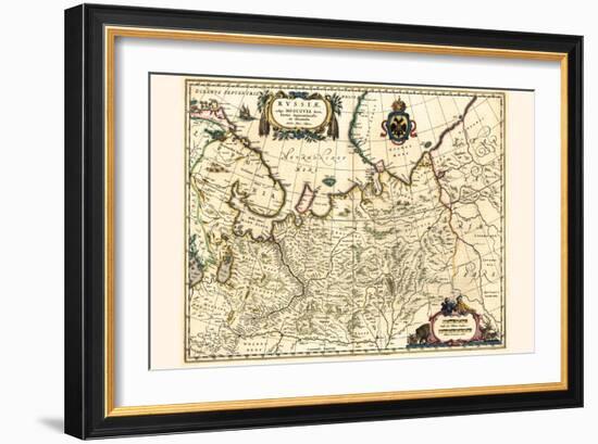 Russia Moscow Northern And Eastern Parts-Willem Janszoon Blaeu-Framed Art Print