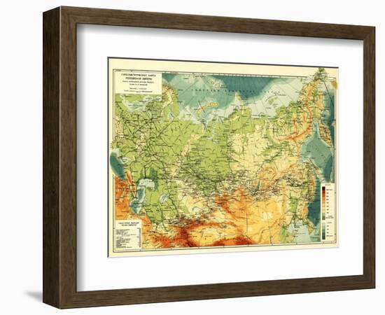 Russia - Panoramic Map-Lantern Press-Framed Art Print