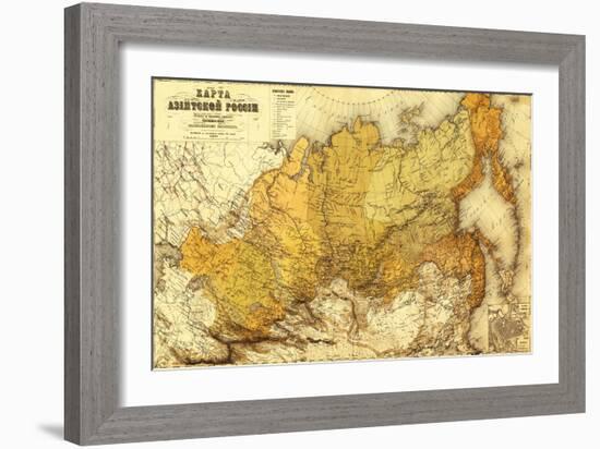 Russia - Panoramic Map-Lantern Press-Framed Art Print