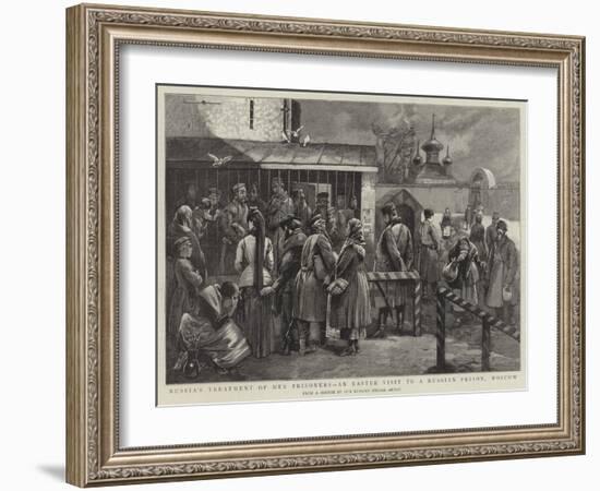 Russia's Treatment of Her Prisoners, an Easter Visit to a Russian Prison, Moscow-null-Framed Giclee Print