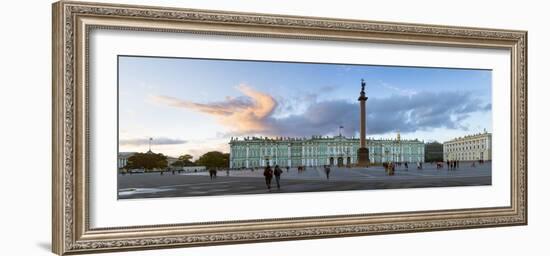 Russia, Saint Petersburg, Palace Square, Alexander Column and the Hermitage, Winter Palace-Gavin Hellier-Framed Photographic Print