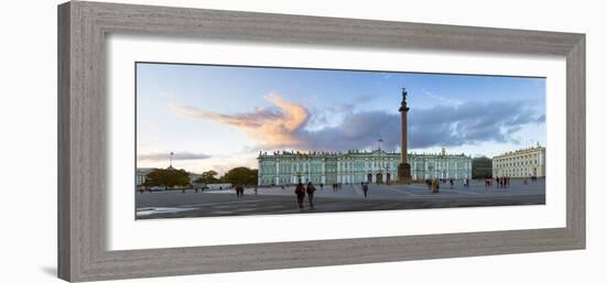 Russia, Saint Petersburg, Palace Square, Alexander Column and the Hermitage, Winter Palace-Gavin Hellier-Framed Photographic Print