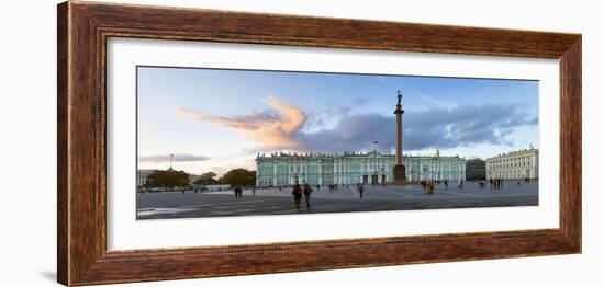 Russia, Saint Petersburg, Palace Square, Alexander Column and the Hermitage, Winter Palace-Gavin Hellier-Framed Photographic Print
