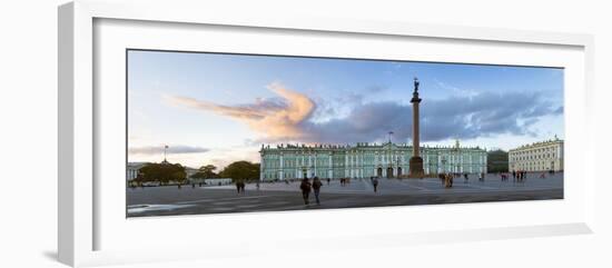 Russia, Saint Petersburg, Palace Square, Alexander Column and the Hermitage, Winter Palace-Gavin Hellier-Framed Photographic Print