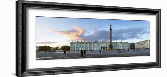 Russia, Saint Petersburg, Palace Square, Alexander Column and the Hermitage, Winter Palace-Gavin Hellier-Framed Photographic Print