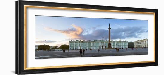 Russia, Saint Petersburg, Palace Square, Alexander Column and the Hermitage, Winter Palace-Gavin Hellier-Framed Photographic Print