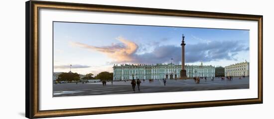 Russia, Saint Petersburg, Palace Square, Alexander Column and the Hermitage, Winter Palace-Gavin Hellier-Framed Photographic Print