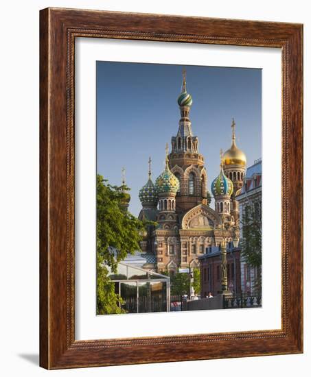 Russia, St. Petersburg, Center, Church of the Saviour of Spilled Blood on Griboedov Canal-Walter Bibikow-Framed Photographic Print