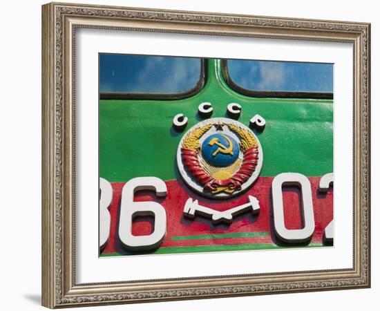 Russia, St Petersburg, Locomotives at the Railway Museum-Jane Sweeney-Framed Photographic Print