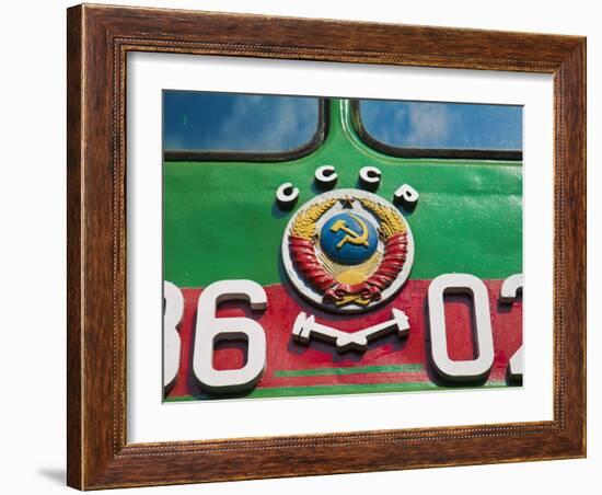 Russia, St Petersburg, Locomotives at the Railway Museum-Jane Sweeney-Framed Photographic Print