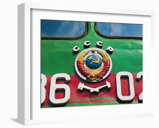 Russia, St Petersburg, Locomotives at the Railway Museum-Jane Sweeney-Framed Photographic Print