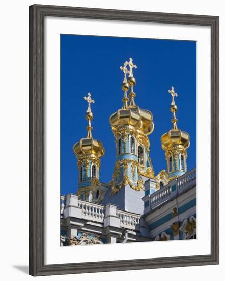 Russia, St. Petersburg, Pushkin-Tsarskoye Selo, Catherine Palace Chapel Detail-Walter Bibikow-Framed Photographic Print