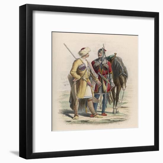 Russia - Two Circassian Soldiers-null-Framed Art Print