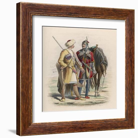 Russia - Two Circassian Soldiers-null-Framed Art Print