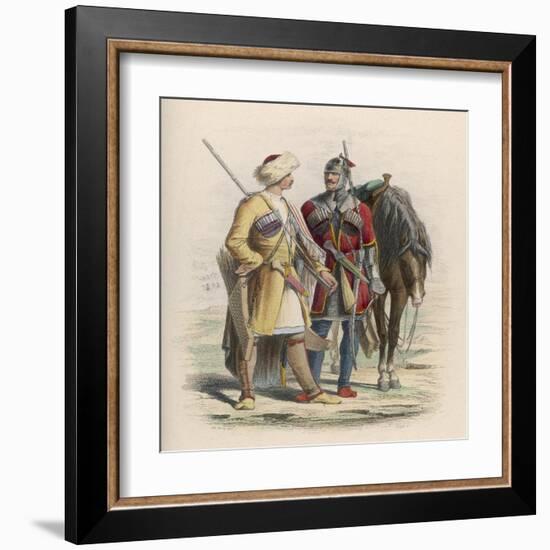 Russia - Two Circassian Soldiers-null-Framed Art Print