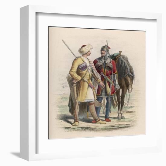 Russia - Two Circassian Soldiers-null-Framed Art Print