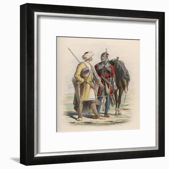 Russia - Two Circassian Soldiers-null-Framed Art Print