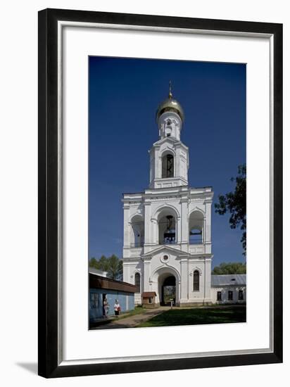 Russia, Veliky Novgorod, Bell Tower at Yuriev Monastery-null-Framed Giclee Print