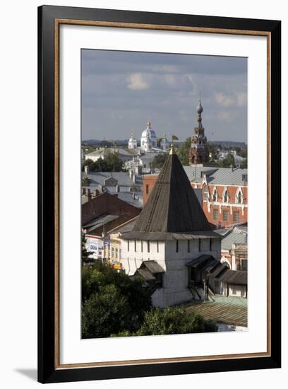 Russia, Yaroslavl, Townscape with Churches and Rooftops-null-Framed Giclee Print