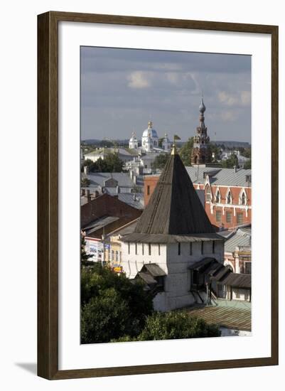 Russia, Yaroslavl, Townscape with Churches and Rooftops-null-Framed Giclee Print