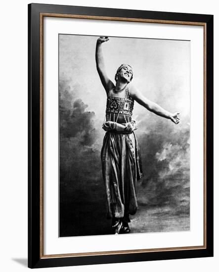 Russian Ballet Dancer Vaslav Nijinsky Photographed in Character for Ballet "Scheherazade"-Emil Otto Hoppé-Framed Premium Photographic Print