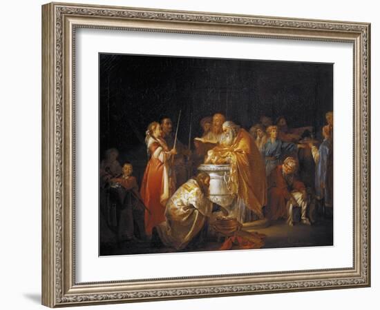 Russian Baptism, 1765-Jean-Baptiste Le Prince-Framed Giclee Print