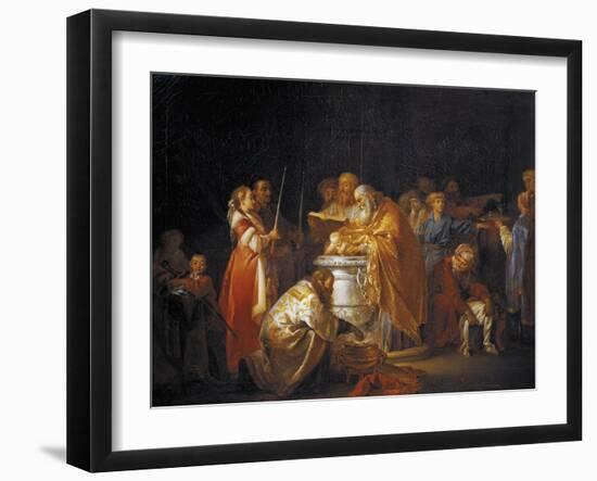 Russian Baptism, 1765-Jean-Baptiste Le Prince-Framed Giclee Print