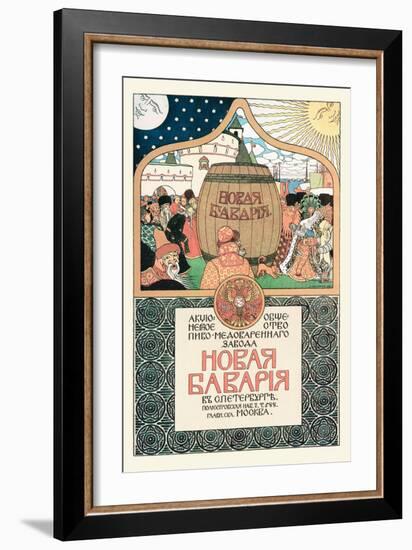 Russian Beer Advertisement-Ivan Bilibin-Framed Art Print