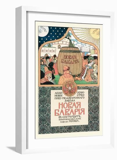 Russian Beer Advertisement-Ivan Bilibin-Framed Art Print