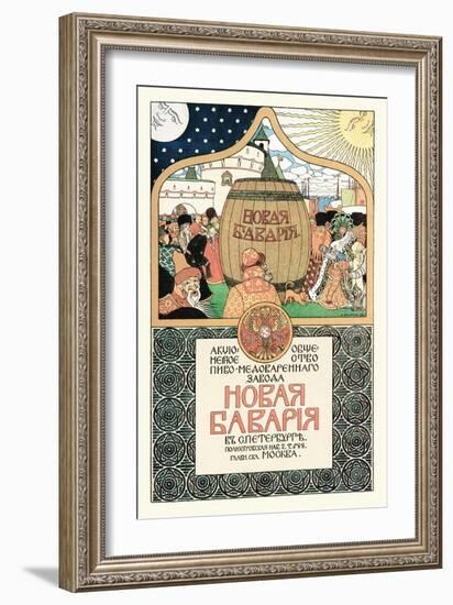 Russian Beer Advertisement-Ivan Bilibin-Framed Art Print